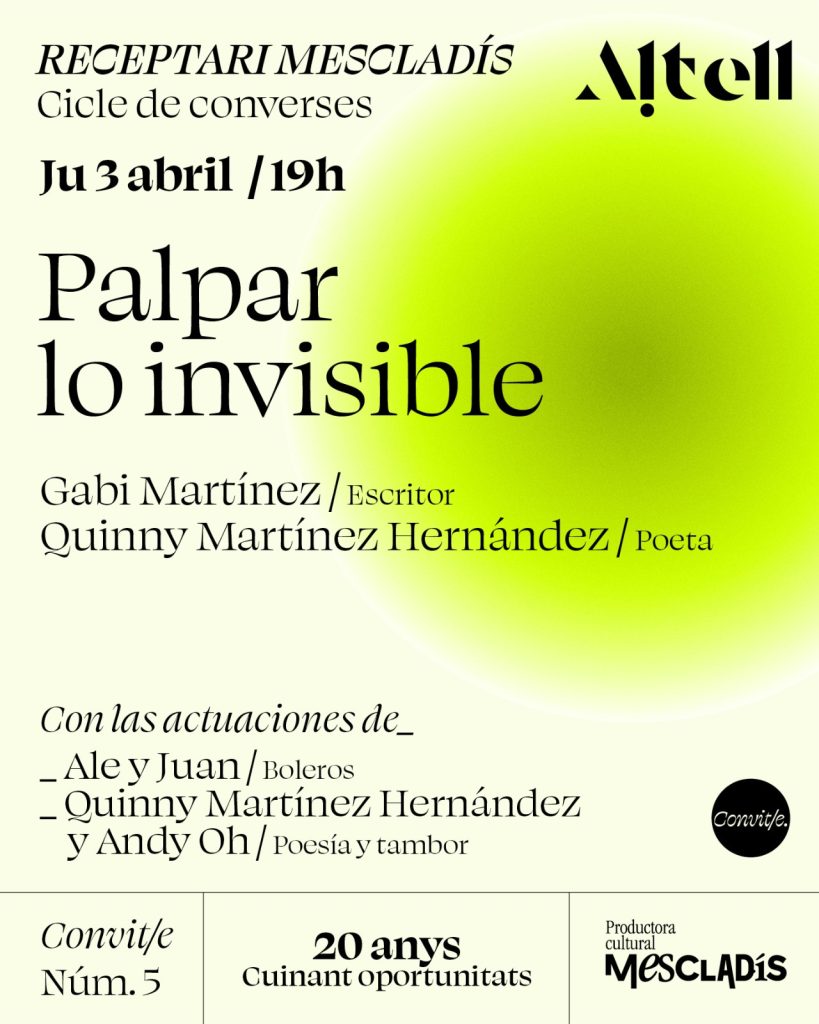 Recetario Mescladís: Palpar lo invisible