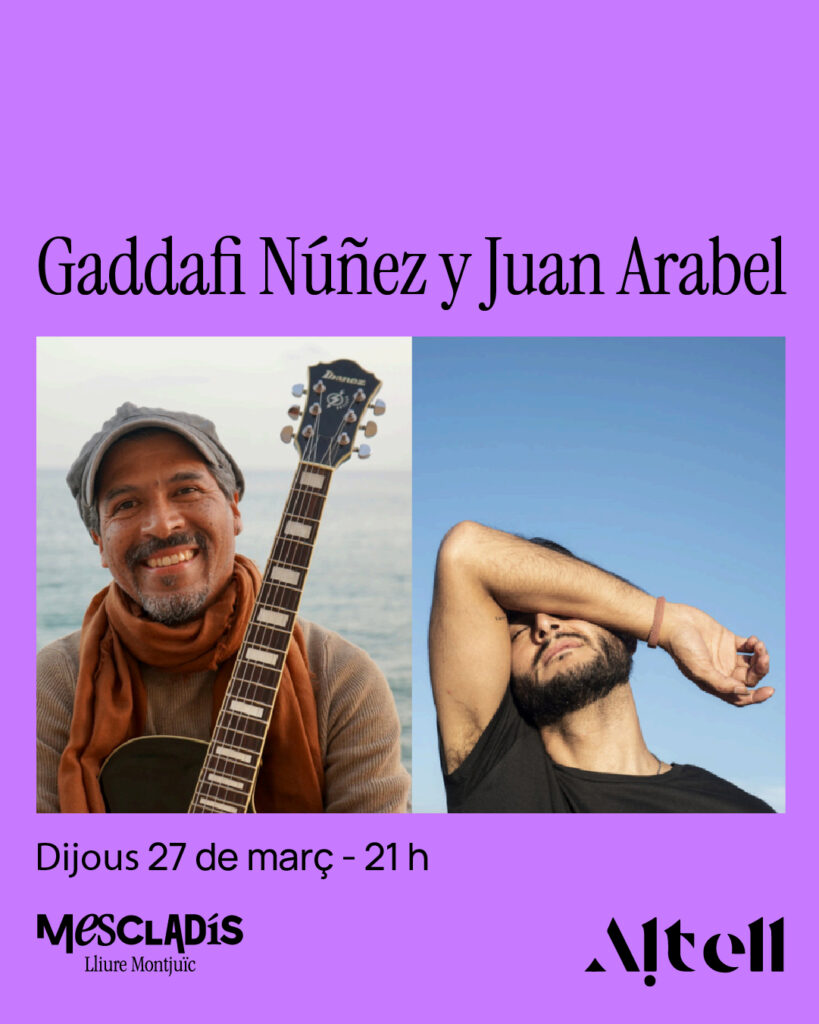 27 de marzo, 21 h. Concierto: Gaddafi Núñez y Juan Arabel