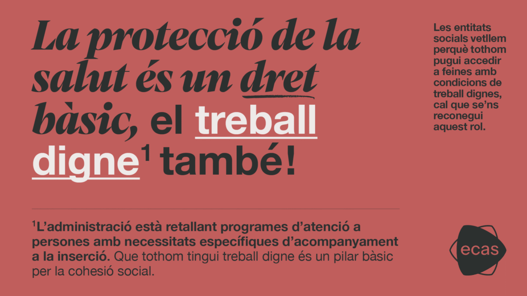 Las entidades sociales exigimos políticas de empleo responsables que garanticen el acceso a trabajos dignos