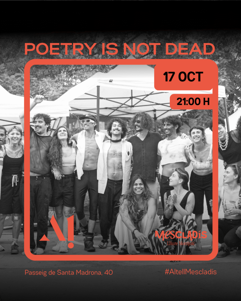Poetry is not dead: Jam de Poesía – Viernes 17 de octubre  – 21:00 – Altell