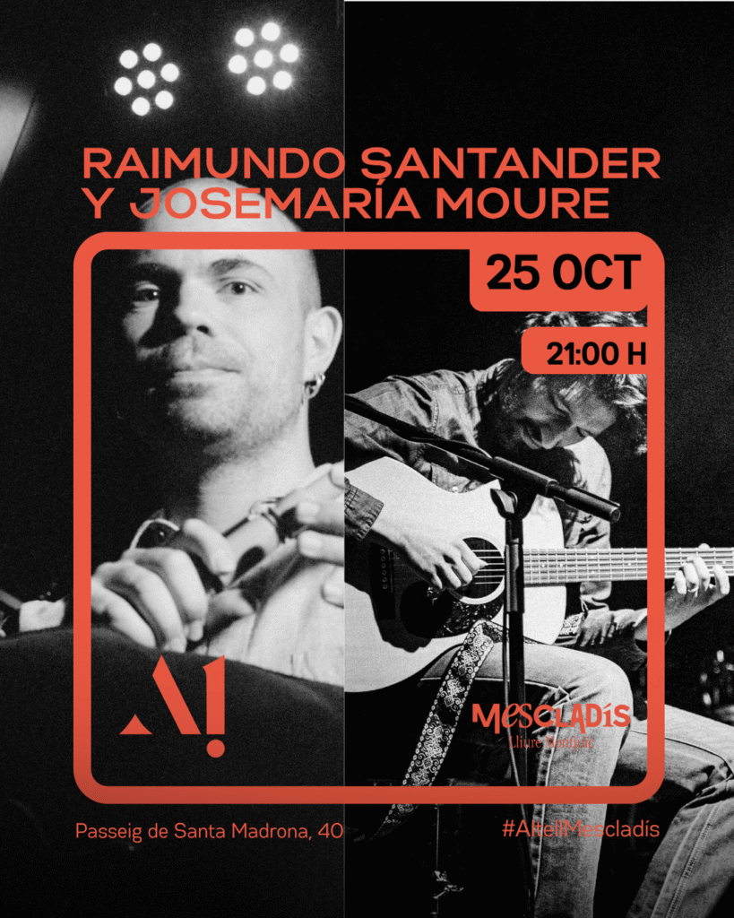 Raimundo Santander y Jose María Moure –  Jazz Latinoamericano  – Sábado 25 de octubre  – 21h Altell