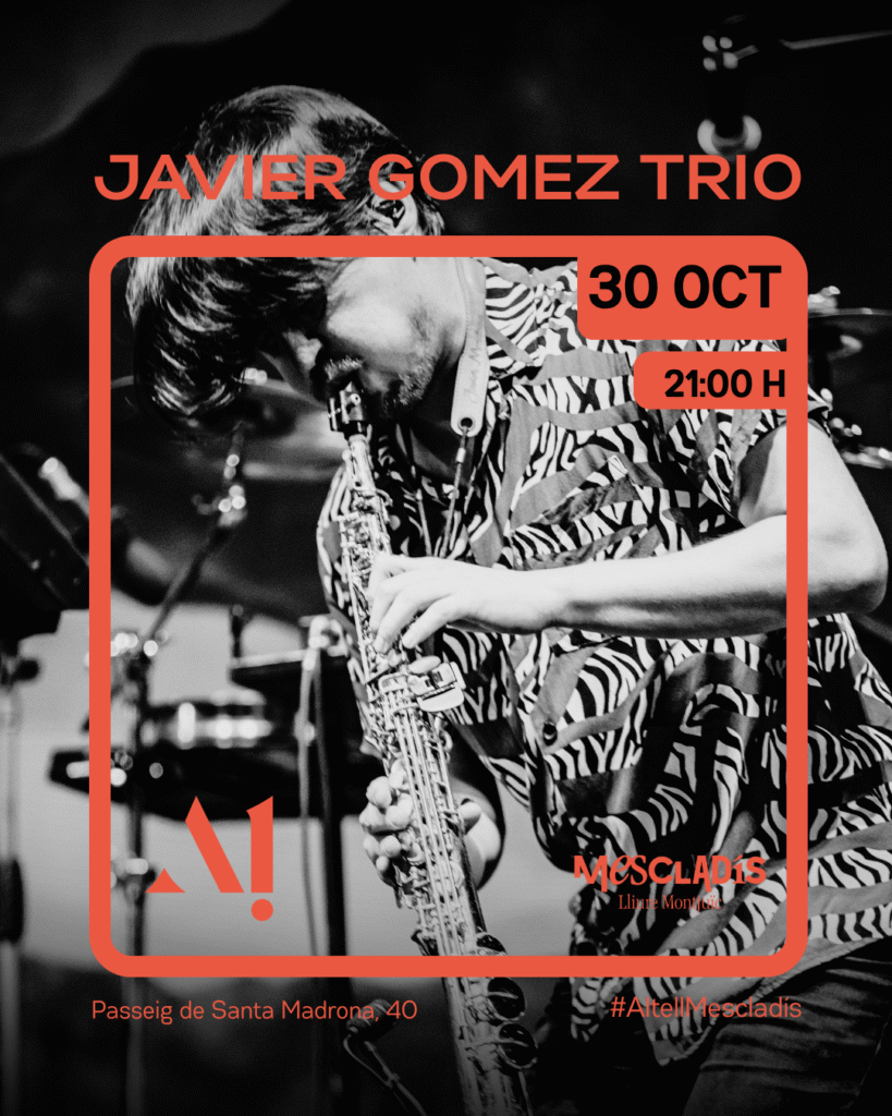 Javier Gomez trío – Jazz colombiano 21h – Jueves 30 de octubre  – 21h Altell