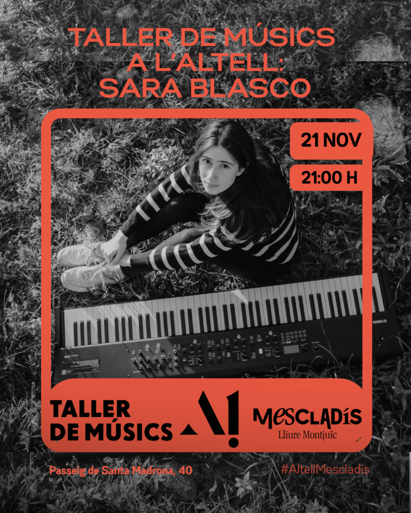 Taller de Músics a l’Altell · Sara Blasco- Viernes 21 de noviembre  – 21:00 – Altell