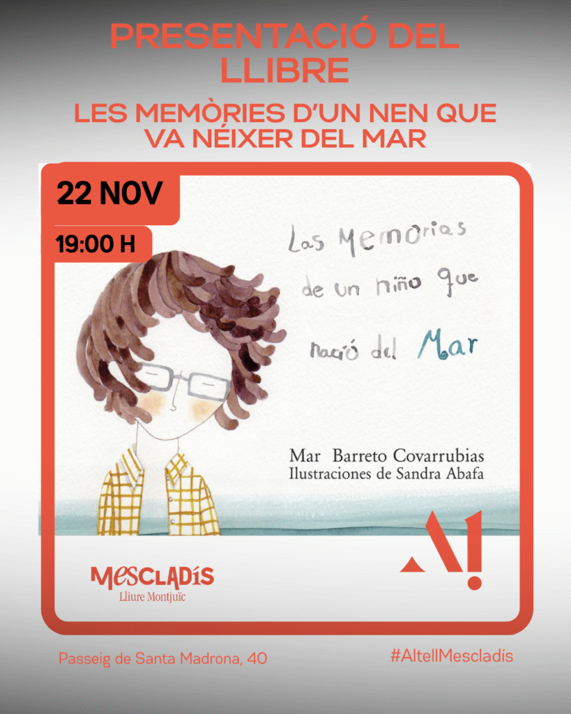 Presentación del libro Las memorias de un niño que nació del mar- Sábado 22 de noviembre  – 19:00 – Altell