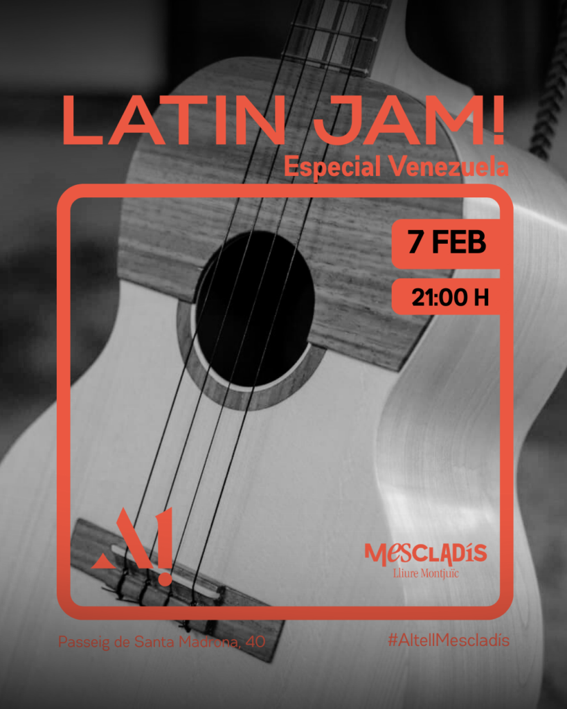 🔥 ¡LA LATIN JAM! 🔥Especial Venezuela- Sábado 07 de Febrero  – 21:00 – Altell