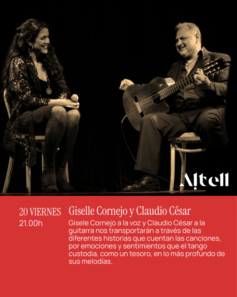 Gisele Cornejo & Claudio Cesar. Viernes 20 de Marzo – 21:00 – Altell