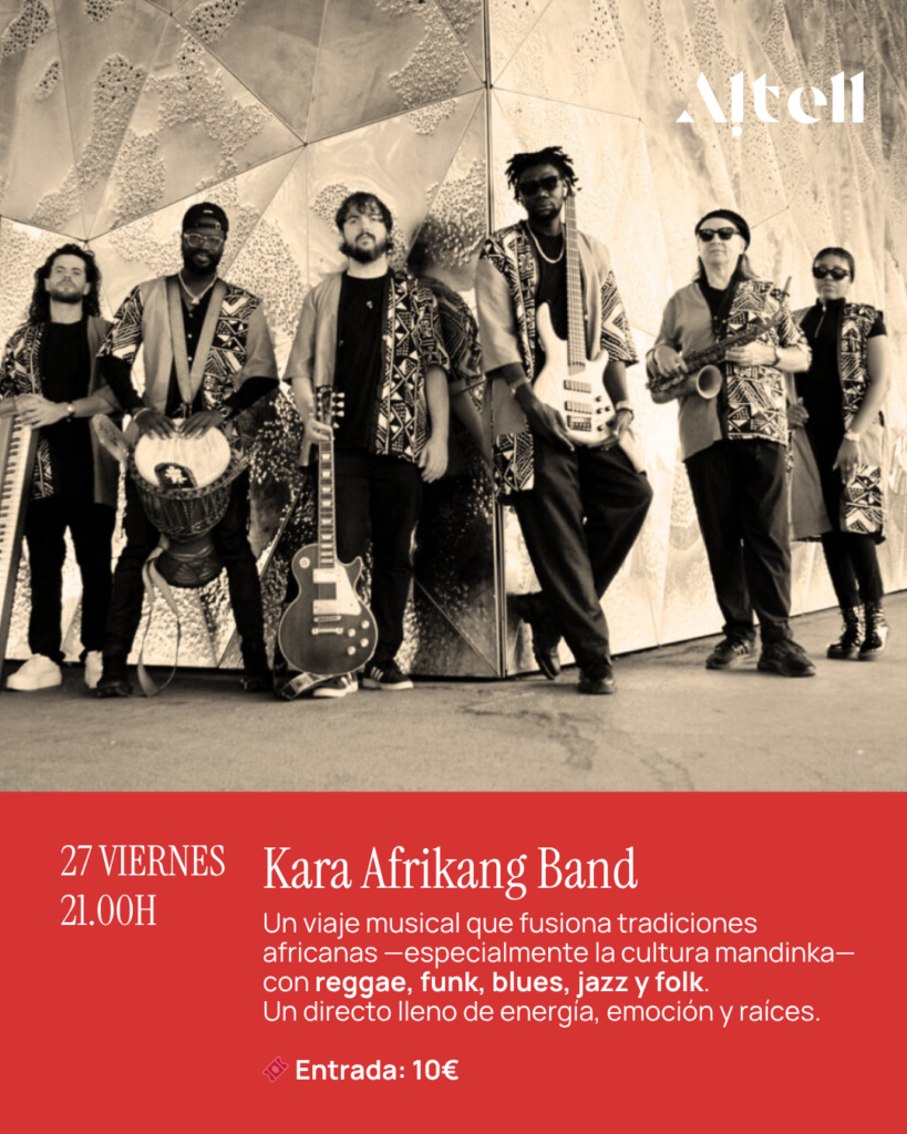 Kara Afrikang Band. Viernes 27 de Marzo – 21:00 – Altell