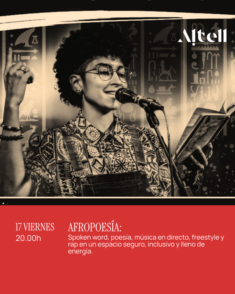 AFROPOESÍA – Viernes 17 de abril ·   20:00 – Altell