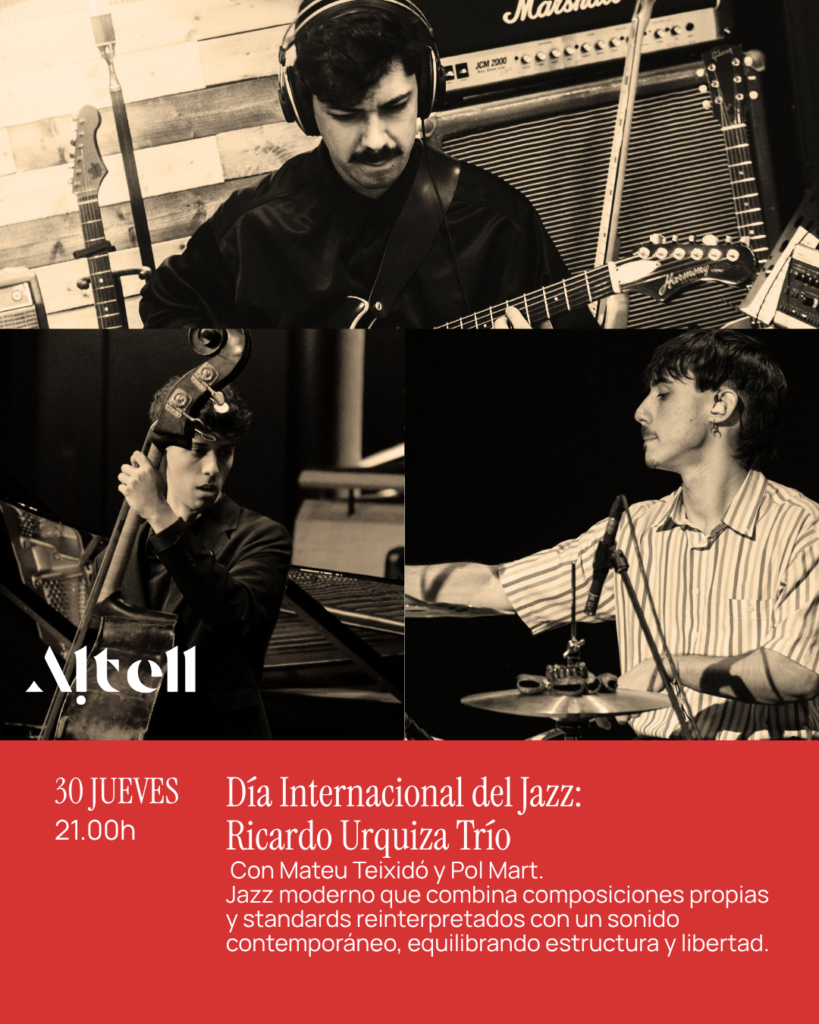 Día Internacional del Jazz · Ricardo Urquiza Trío- Jueves 30 de abril ·   21:00 – Altell