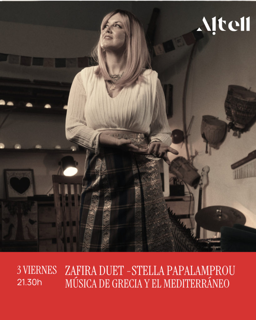 Stella Papalamprou: ZAFIRA Duet.  Viernes 3 de Julio ·   21:30 – Altell